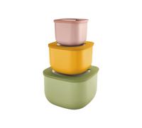 Guzzini - Kitchen Active Design, STORE&MORE BIO Set 3 Contenitori Ermetici Alti per Frigo/Freezer/Microonde - Multicolour, 19,5 x19,5 x h12,3 cm | 750/1550/2800 cc - 17072652