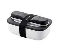Guzzini Store On The Go Store&Go Set Lunch Box con Posate da Viaggio, 20 x 12 x h7 cm, 900ml-Bianco, Polipropilene, Thermo Poli Rock, Stainless Steel, Bianco, 02