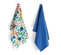 GUZZINI - Strofinacci Cucina in Morbido Cotone Assorbente, Set con 2 Canovacci Cucina, Accessori Utili x la Casa Resistenti e Durevoli nel Tempo, Accessori Cucina con Gancetto Lavabili a 40° e Stiro