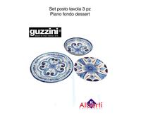 GUZZINI TABLE DECOR BLUES SET 3 PZ POSTO TAVOLA , PIANO, FONDO ,DESSERT