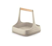 Guzzini - Tierra, ALL TOGETHER, Organizzatore da Tavola in Plastica Riciclata e Legno - Argilla, 22x22xh22,5 cm - 17930079