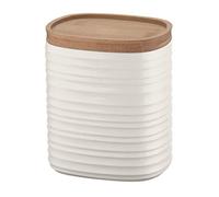 Guzzini Tierra Barattolo, Post Consumed Recycled Poliestereastic, Bamboo, Bianco Latte, M