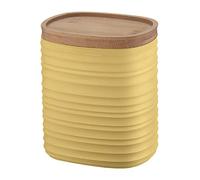 Guzzini - Tierra, Barattolo M con Coperchio, Realizzato con Materiali Riciclabili - Giallo Senape, 12.3 x 9.4 x h15 cm | 1000 cc - 181800206
