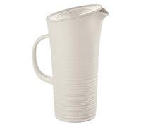 Guzzini Tierra Caraffa con Coperchio, Post Consumed Recycled Poliestereastic, Bianco Latte, 01
