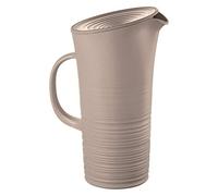 Guzzini - Tierra, Caraffa con Coperchio in Plastica Riciclata - Grigio Tortora, 18,7 x 13,4 x 10 x h26,9 cm | 1800 CC - 181701158