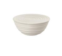 Guzzini - Tierra, Contenitore M con Coperchio in Plastica Riciclata, Ciotola - Bianco Latte, Ø 18xh7,8 cm | 1090 cc - 175003156