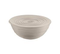 Guzzini - Tierra, Contenitore M con Coperchio in Plastica Riciclata, Ciotola - Grigio Tortora, Ø 18xh7,8 cm - 1090cc - 175003158