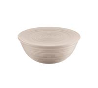 Guzzini - Tierra, Contenitore XL con Coperchio in Plastica Riciclata, Ciotola - Grigio Tortora, Ø 30xh13 cm | 5000 cc - 175001158