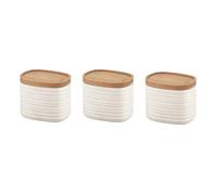 Guzzini Tierra Set 3 Barattoli S 500ml Plastica Bianco Latte