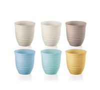 Guzzini - Tierra, Set di 6 Bicchieri Bassi, Tumbler in Plastica Riciclata - Multicolore, Ø 9xh9,5 cm | 350 cc - 17950352