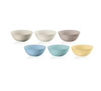 Guzzini Tierra - Set di 6 ciotole in plastica PET riciclata 100% priva di BPA, lavabile in lavastoviglie, completamente riciclabile, Made in Italy