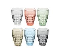 Guzzini - Tiffany, Set di 6 Bicchieri Alti in Materiale Plastico - Multicolore, 27 x 9,5 x h16 cm | 510 cc - 22570352