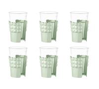 Guzzini - Tiffany, Set di 6 Portabicchieri Universali - Verde Salvia, 13,4 x 8 x h16,5 cm - 199700243