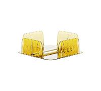 Portatovaglioli Orizzontale VANITY in materiale acrilico Riciclabile Dimensioni 20x20xh7,0 cm con asta Ferma tovaglioli colore Giallo Zafferano giallo