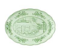 Guzzini - Vassoio Ovale grande in melamina Josephine 'Table Decor' (Verde Polvere)