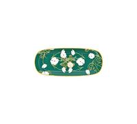 Vassoio Rettangolare Piccolo Linea Table Decor Fusion Dimensione 39x16,5xh 2,5 cm con decoro studiato x la lavastoviglie colore verde multicolor verde