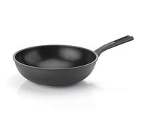 Guzzini - WOK in alluminio, antiaderente, 28 cm, Nero, COOK&PLUS