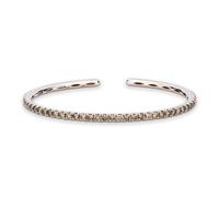 GV GIOIELLI DI VALENZA Bracciale rigido in oro rosa 18k con diamanti brown