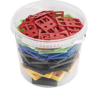 GV Piastre in plastica; set di 80 distanziatori in 7 diverse misure