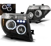 GV-ZONE Fari compatibili con Nissan Navara D40/Pathfinder 2005 2006 2007 2008 2009 2010 GV-1405 Luci Anteriori Auto Lampade Fari Lato Driver E Passeggero Set Completo Faro, Nero