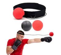 Gvblkq Boxing Reflex Ball, Head-Mounted Punch Trainer, Adjustable Elastic Headband, Lightweight Design, High Rebound Ball, Hands- Use, Fun Cardio Workout, Reflex, Accuracy,