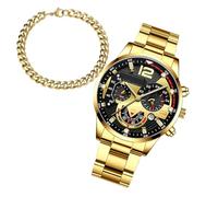Gvblkq Business Watches for Men, Classic Calendar Wristwatch, Elegant Bracelet Watch for Formal & Casual Occasions, Wide Range of Uses, Stylish Timepiece Gift, (10mm/0.39 inches)