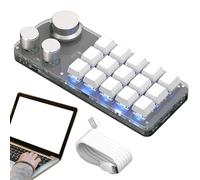 Gvblkq Copy And Paste Keyboard, 15 Key Mechanical Programmable Macro Keypad, Handed Shortcut Controller, Editing, Coding, Streaming, Compatible With PC, Laptop, Computer