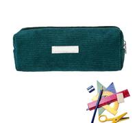 Gvblkq Corduroy Pencil Case - Aesthetic Retro Stationery Pouch, Large Capacity Pen Bag with Soft Fabric Texture, Multi Slot Compartment Organizer, Ideal for Middle School High School Students