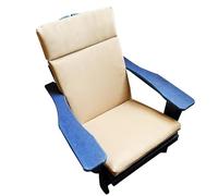 Gvblkq Cuscino per sedia da patio con schienale alto, sedile con bracciolo, reclinabile deluxe da campeggio, ampia sedia per adulti per picnic all'aperto, barbecue, cortile, 1 pezzo, resistente alle