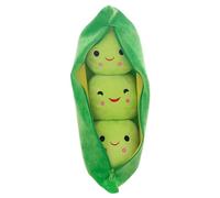 Gvblkq Cute Pea Stuffed Toys, Cute Cartoon Plant Cuddle Snuggle, Soft Comfortable Doll Figure with Face Expression for Kids Hugging, Adorable Pea Pod Design