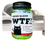 Gvblkq Daily Affirmations - Funny Self Care For Women Men, Encouraging Mental Health Journal, Humorous Inspirational Messages Scroll, Refillable Glass Jar Design Decor, Motivational Desk Accessories