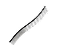 Gvblkq Dog Comb, Pet Comb, Effective Hair Removal Tool, Ergonomic Handle, Gentle Skin, 1 Piece for Small, Medium, Large Dogs, Grooming, Curved for All Size
