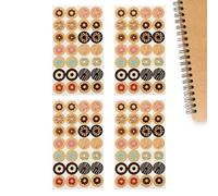 Gvblkq Etichette di rinforzo, design antistrappo, cerchi adesivi rotondi, protezioni autoadesive per fori per carta, per redigere pacchetti di appunti sciolti, forniture per la riparazione della carta