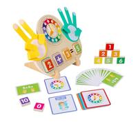 Gvblkq Finger Counting Math Toy, Educational Clock Math Learning Toys for Toddler, Portable Number Recognition And Time Teaching Tool, Homeschool Supplies for Classroom Use, 3-8 Years Old