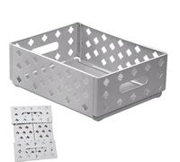 Gvblkq Foldable Storage Crate, Desktop Storage Basket, Organizing Storage Crate, Small Storage Basket, Scalable Storage Solution, Bedroom Storage Crate, Office Organization Crate