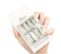 Gvblkq French Press Nails, Extra Long Ballet Nails, False Nails For Wedding, Acrylic Glue- Nails, Reusable Press- Nails, Long Artificial Nails, Glue Gel Press Nails, Manicure Nails,