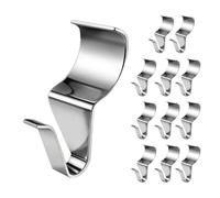 Gvblkq Ganci Siding 12 Pezzi Senza Fori in Acciaio ad Uso Intensivo | Ganci e Appendini da Siding esterne, portico, ghirlanda, pannelli, tetto, corona, parete
