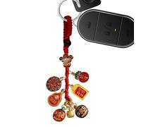 Gvblkq God Of Wealth Charm, Traditional Chinese Lucky Pendant, Prosperity Figurine Ornament, Fortune Amulet For Bags, Backpacks, & Car Decor, 10cm, Compact & Lightweight, Versatile