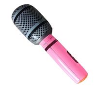 Gvblkq Inflatable Microphone - Assorted Colors Blow Up Microphone Props, Sturdy Lightweight Singing Activity Decoration for Musical Concert Party Stage Photo Booth Fun for Kids and Adults