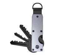 Gvblkq Key Organizer - Metal Key Holder, Compact Folding Pocket Design with Secure Screw Lock System, Noise Reduction Structure, Ideal for Holding 1 to 5 Keys Daily Carry