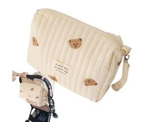 Gvblkq Kids Diaper Bag, Spacious Portable Nappy Pouch, Baby Stroller Storage Organizer, Diaper Pouches for Outdoor Shopping, Travel, Baby Essentials On-the-Go, 9.84x6.69x3.94 inches