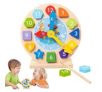 Gvblkq Kids Telling Time Clock, Learning Clock Toy, Teaching Clock For Kids, Wooden Clock Toy, Kindergarten Clock, Magnetic Kids Clock, Safe Learning Clock, Preschool Clock Toy, Time Teaching