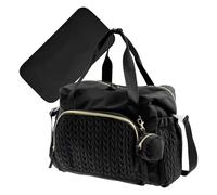 Gvblkq Lightweight Diaper Bag, Large Capacity Tote with Pacifier Case, Nylon Reusable Travel Accessories, Child Supplies for Home, Travel & On-the-Go Convenience, 17.72x9.06x11.81 inches