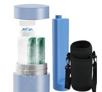 Gvblkq Long Trip Medication Organizer, Care Travel Kit, Travel Medicine Storage For Diabetics, Reusable Pen Freezer Bottle Standard Hard Shell Medication Cooling Case For Travel