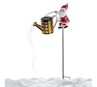 Gvblkq Luci di Natale a energia solare, Babbo Natale, impermeabili, calde, luci di Natale a LED per esterni, ad energia solare, per decorazioni per feste, giardino, patio, portico, paesaggio