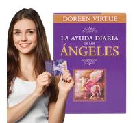 Gvblkq Oracle Deck - Carte Angelo guida giornaliera, mazzo di tarocchi affermazione, set di 44 carte, risorsa di apprendimento di auto-, strumento di lettura intuitivo per principianti, giocatori