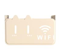 Gvblkq Router Shelf Wall Mount - Acrylic Back Adhesive Wall Mount Router Holder - Multifunctional Router Stand, Decorative Cable Box Shelf for Set-Top Box, Remote Control