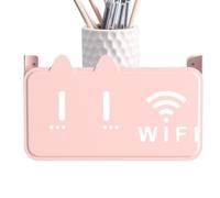 Gvblkq Router Wall Mount, Acrylic Back Adhesive Wall Mount Router Holder, Multifunctional Router Stand, Decorative Cable Box Shelf for Set-Top Box, Remote Control