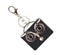 Gvblkq Small Bag Keychain Pendant, Wallet Purse Keychain Decor, Leather Owl Design Pendant, Travel & Outing Kit Decoration, 6.5x5x2.5cm, Perfect For Daily Commute & Business Trip