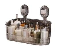 Gvblkq Suction Cup Shower Shelf, No-Drill Shower Rack, Bathroom Suction Cup Shelf, Corner Shower Shelf, No-Drill Storage Rack, Suction Cup Corner Shelf, Bottom Drain Shower Shelf, Suction Cup Storage